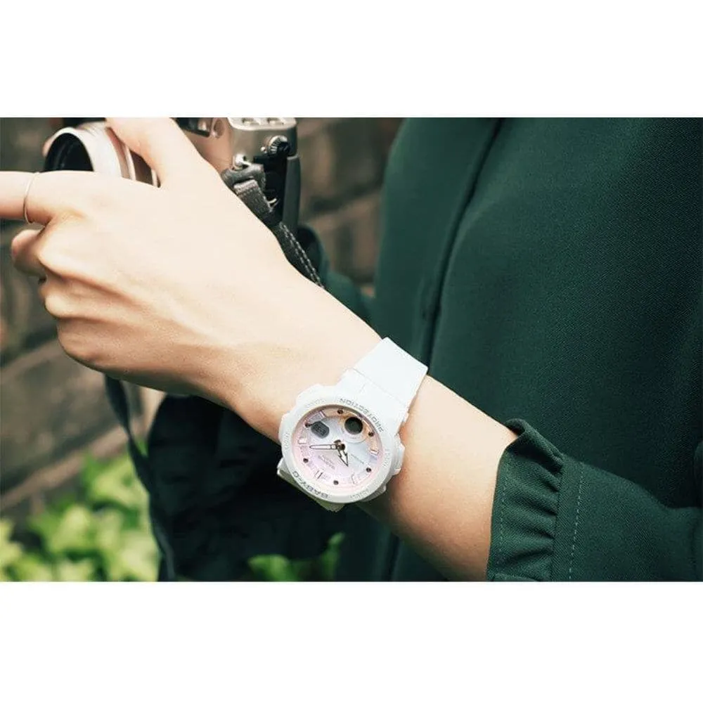 CASIO BABY-G BGA-250-7A2DR DIGITAL QUARTZ WHITE RESIN WOMEN'S WATCH