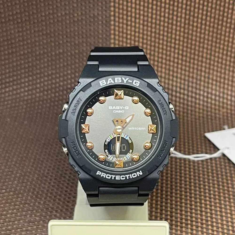 Casio Baby-G BGA-320 Series Black Resin Strap Women Watch BGA-320-1ADR
