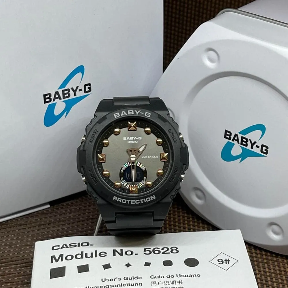 Casio Baby-G BGA-320 Series Black Resin Strap Women Watch BGA-320-1ADR