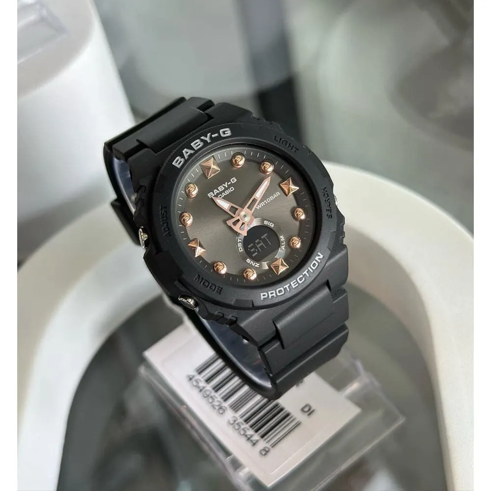 Casio Baby-G BGA-320 Series Black Resin Strap Women Watch BGA-320-1ADR