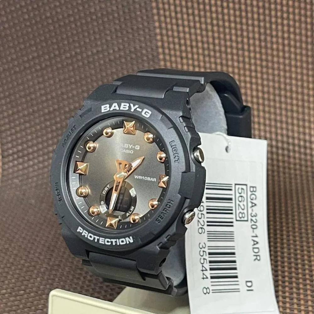Casio Baby-G BGA-320 Series Black Resin Strap Women Watch BGA-320-1ADR