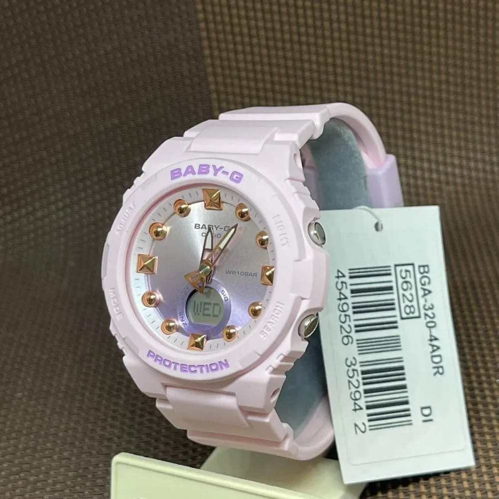 Casio Baby-G BGA-320 Series Pink Resin Strap Women Watch BGA-320-4ADR