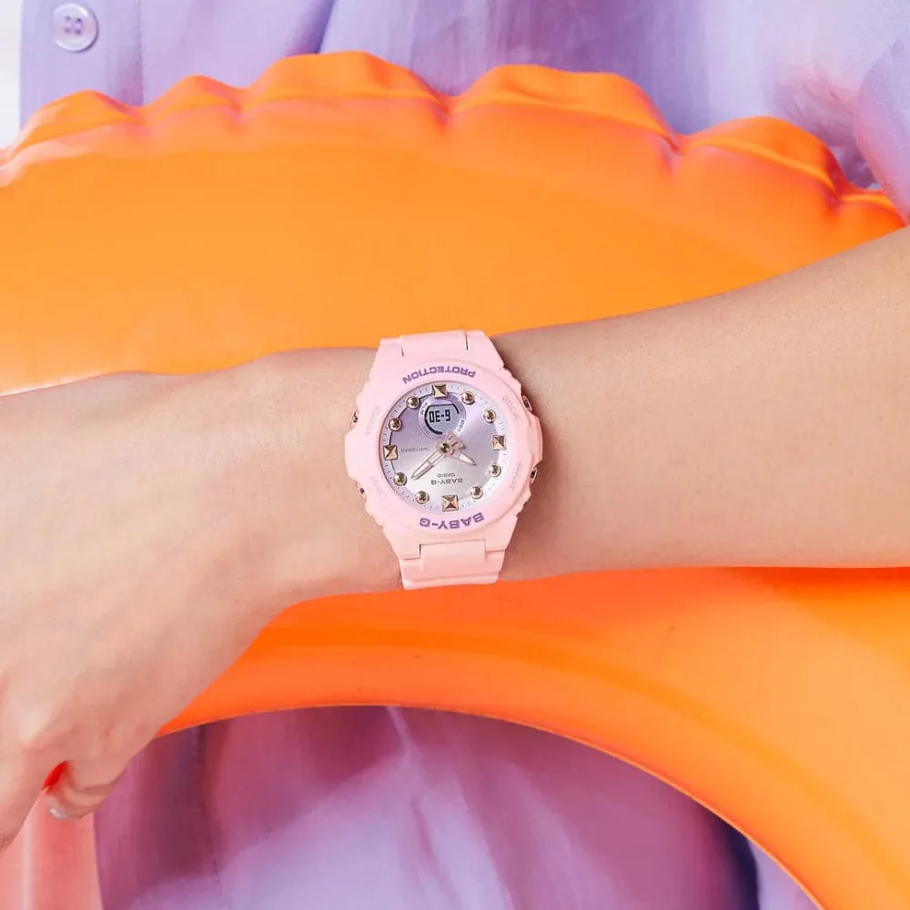 Casio Baby-G BGA-320 Series Pink Resin Strap Women Watch BGA-320-4ADR