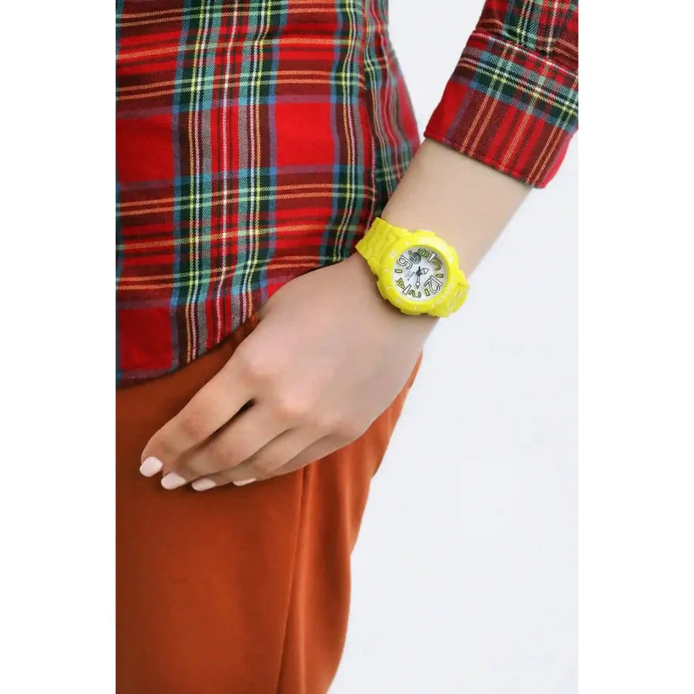 Casio Baby-G Digital-Analogue Yellow Resin Strap Women Watch BGA-170-9BDR-P