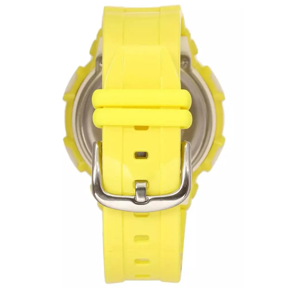 Casio Baby-G Digital-Analogue Yellow Resin Strap Women Watch BGA-170-9BDR-P