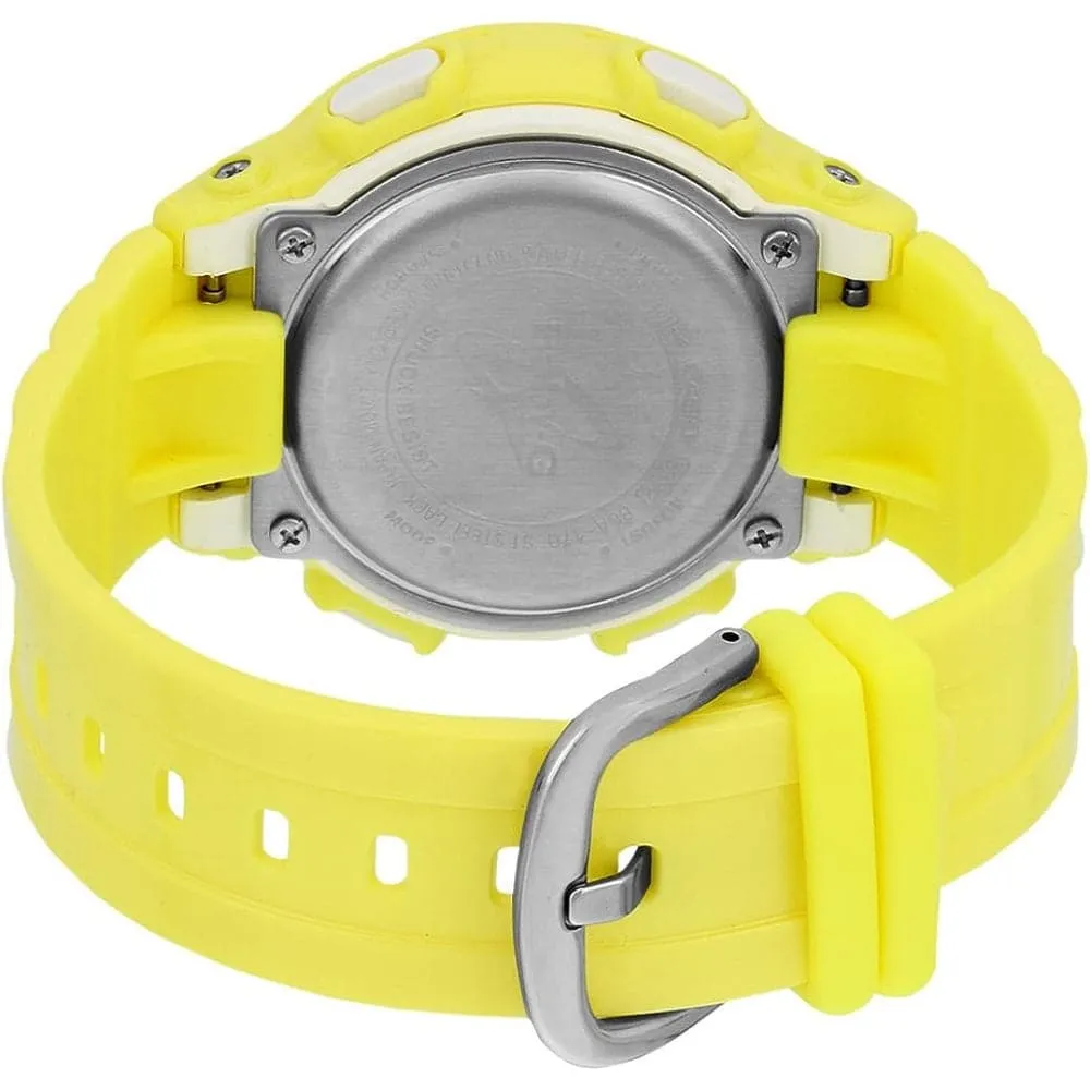 Casio Baby-G Digital-Analogue Yellow Resin Strap Women Watch BGA-170-9BDR-P