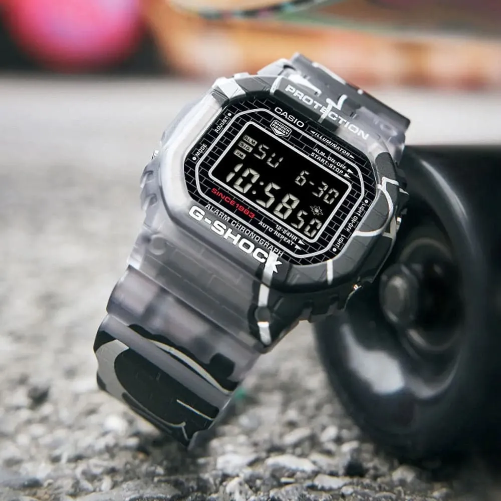 Casio Baby-G Digital Gray Resin Strap Men Watch DW-5000SS-1DR-P