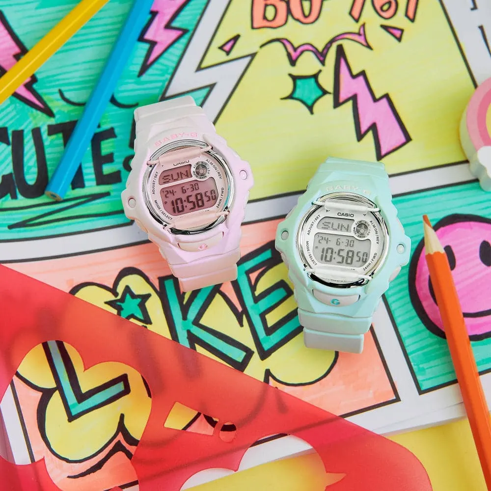 Casio Baby-G Digital Pink Resin Strap Women Watch BG-169U-4BDR-P