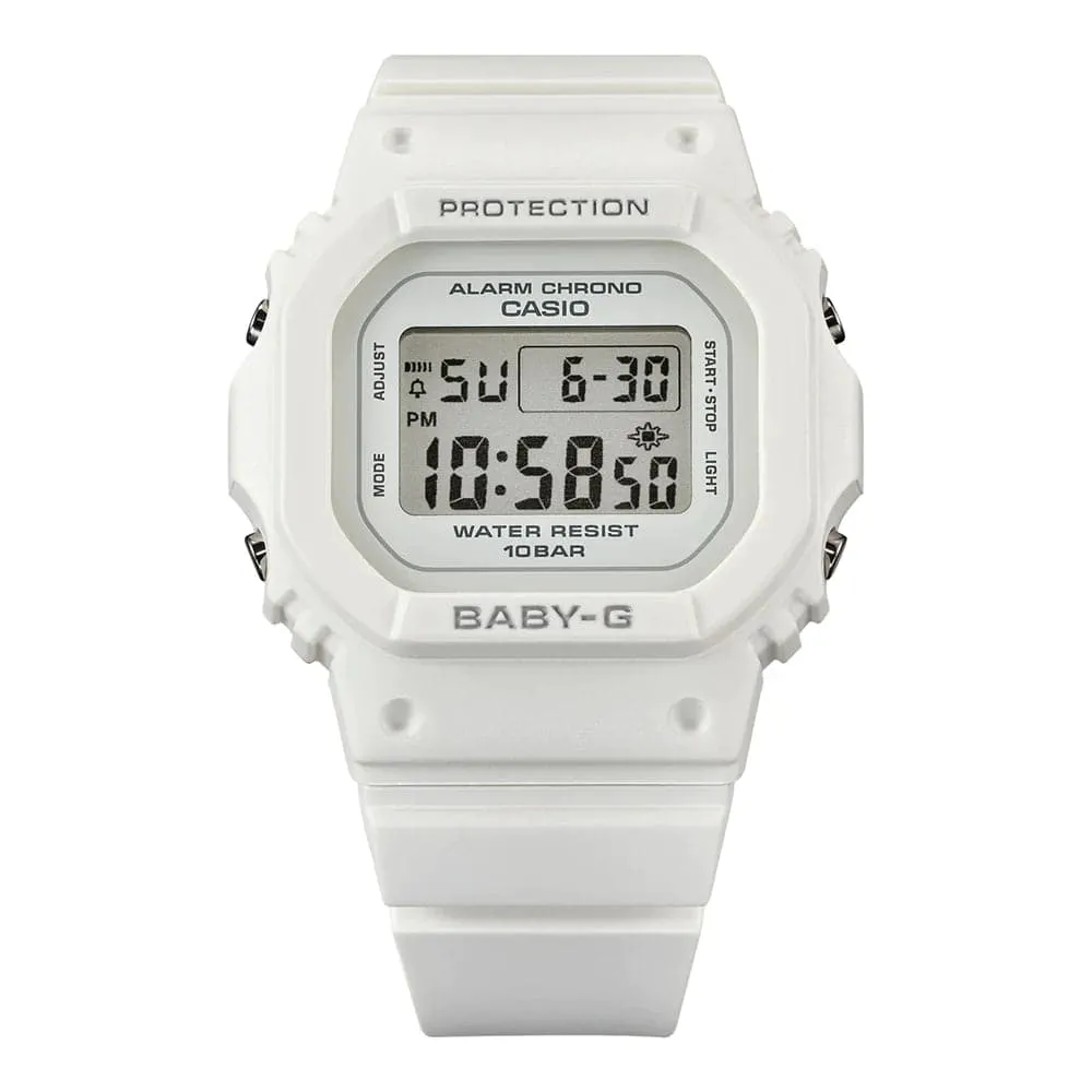 Casio Baby-G Digital White Resin Strap Unisex Watch BGD-565U-7DR-P