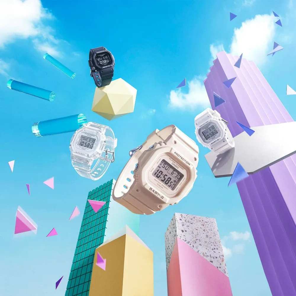 Casio Baby-G Digital White Resin Strap Unisex Watch BGD-565U-7DR-P