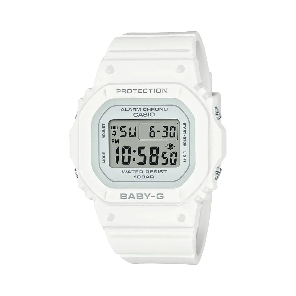 Casio Baby-G Digital White Resin Strap Unisex Watch BGD-565U-7DR-P