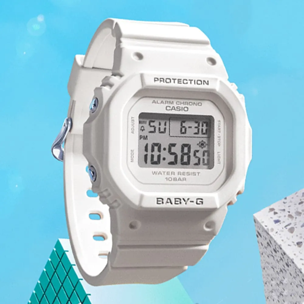 Casio Baby-G Digital White Resin Strap Unisex Watch BGD-565U-7DR