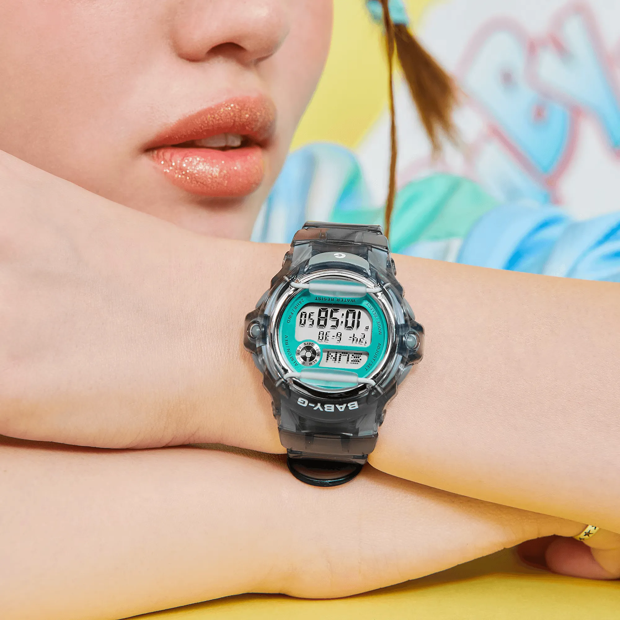 Casio Baby-G Gray Strap Shock Resistant 200 Meter Digital Watch for Women BG-169U-8BDR