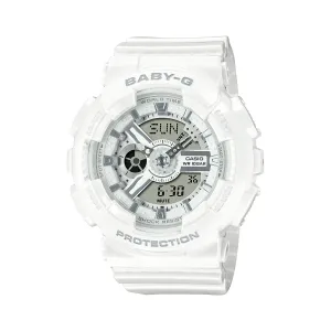 Casio Baby-G Layered 3D Metallic Face Women's White Resin Band Watch BA110-7A3 BA-110-7A3 BA110X-7A3 BA-110X-7A3