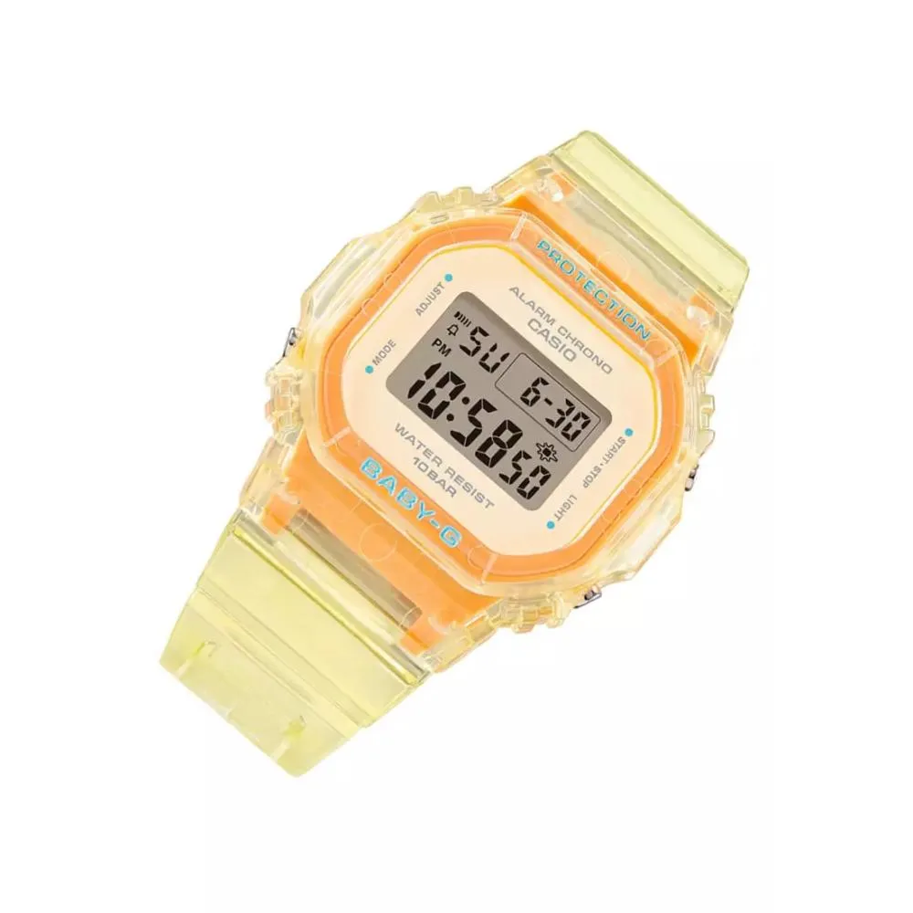Casio Baby-G Lineup Yellow Transparent Resin Band Women's Watch BGD-565SJ-9DR
