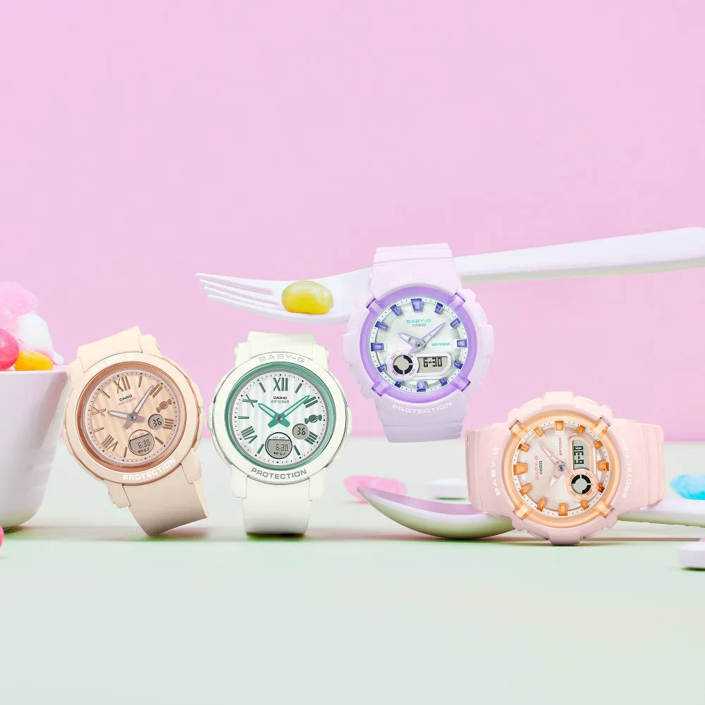 Casio Baby-G Pink Dial And Rubber Strap Women Watch BGA-280SW-4ADR