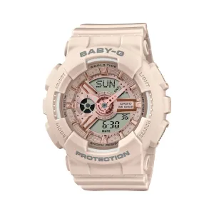 Casio Baby-G Quartz Digital-Analogue Blush Pink Resin Strap Women Watch BA-110XCP-4ADR