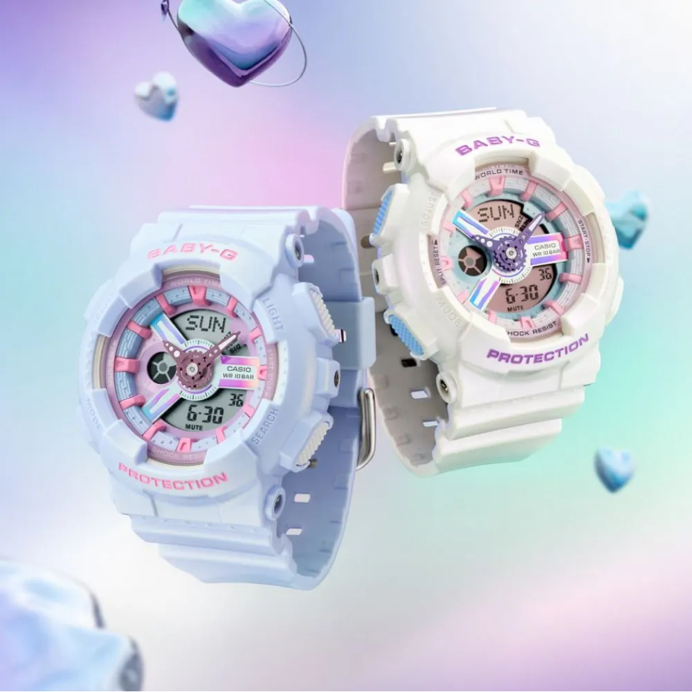 Casio Baby-G White Resin Strap Women Watch BA-110FH-7ADR