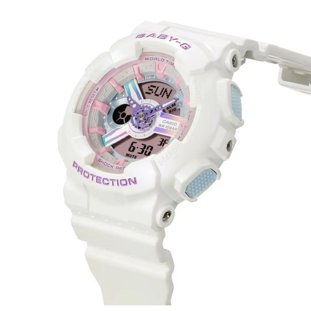 Casio Baby-G White Resin Strap Women Watch BA-110FH-7ADR