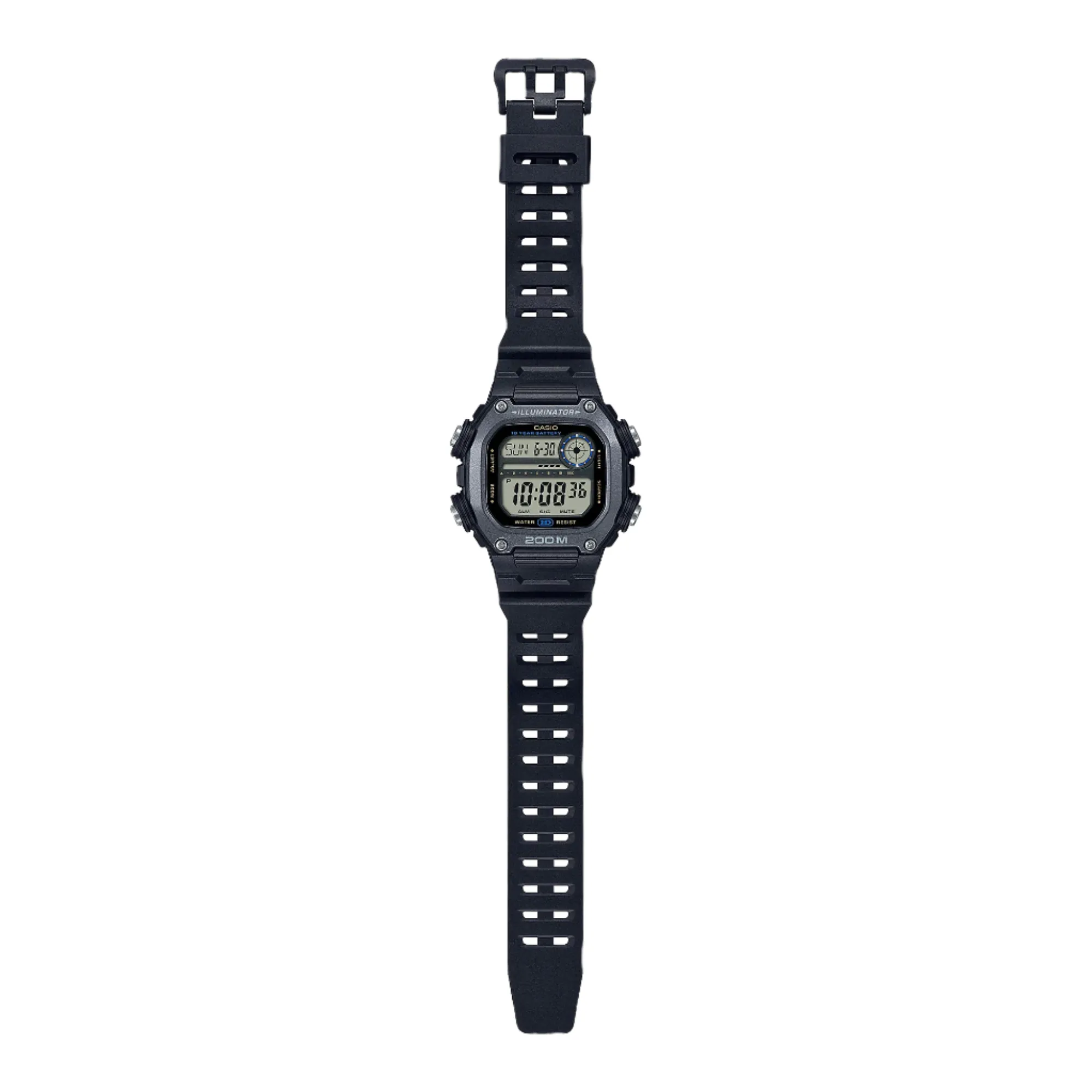 Casio Digital Sports Grey Dial Black Resin Band Watch DW291HX-1A