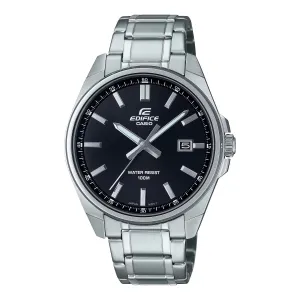 Casio Edifice Silver Stainless Steel Black Dial Watch EFV150D-1A