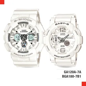 Casio G-Shock & Baby-G Couple Watch BGA180-7B1-GA120A-7A