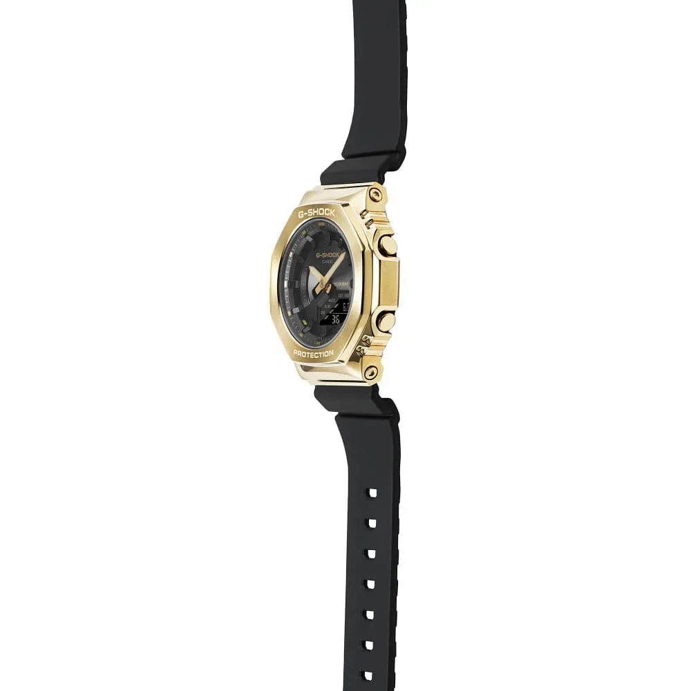 Casio G-Shock Analog-Digital Black Resin Strap Unisex Watch GM-S2100GB-1ADR-P