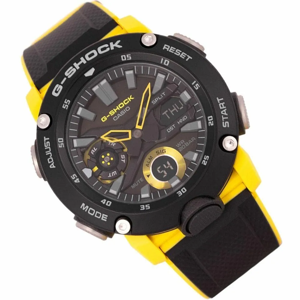 Casio G-Shock Black Dial Resin Strap Men Watch GA-2000-1A9DR-P