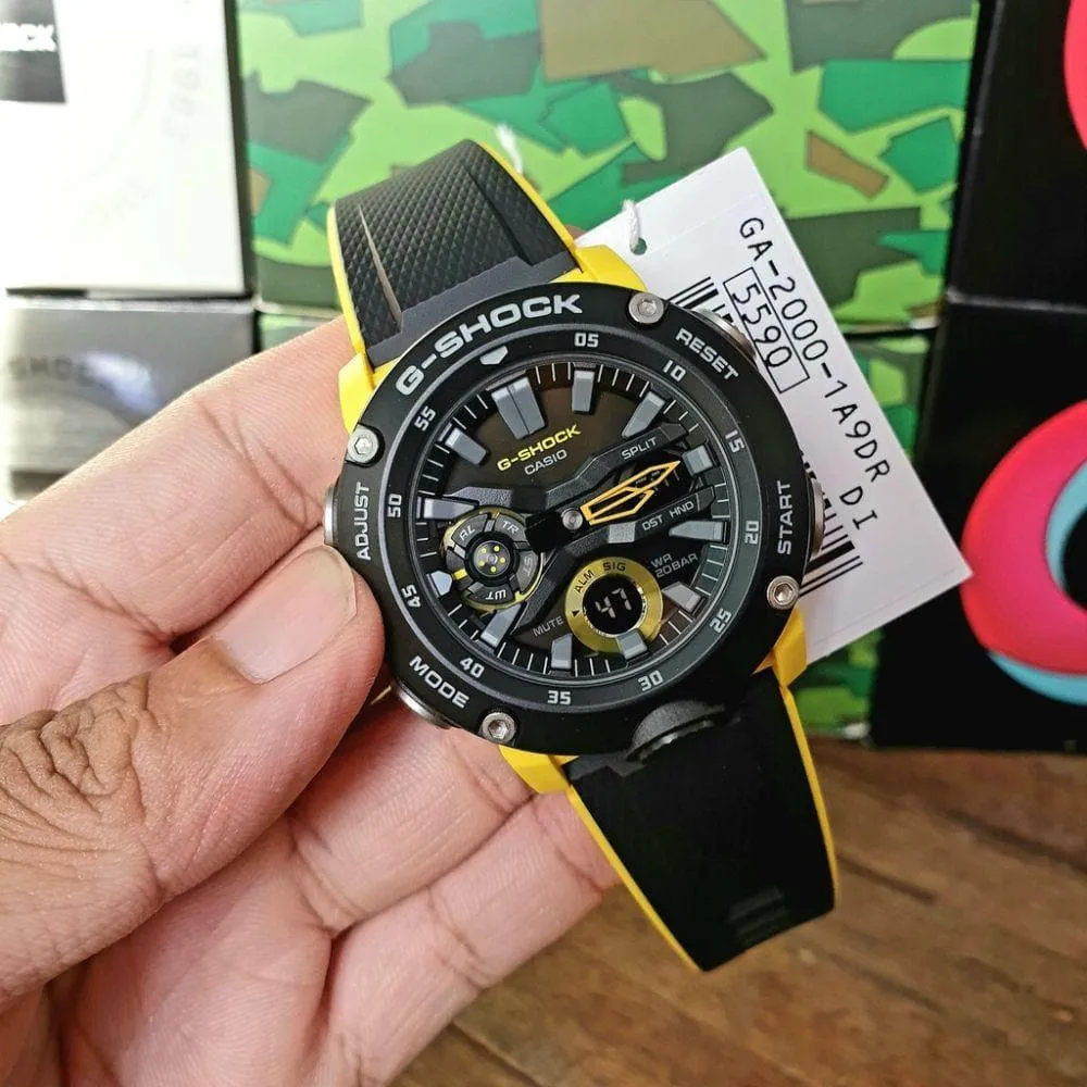 Casio G-Shock Black Dial Resin Strap Men Watch GA-2000-1A9DR-P