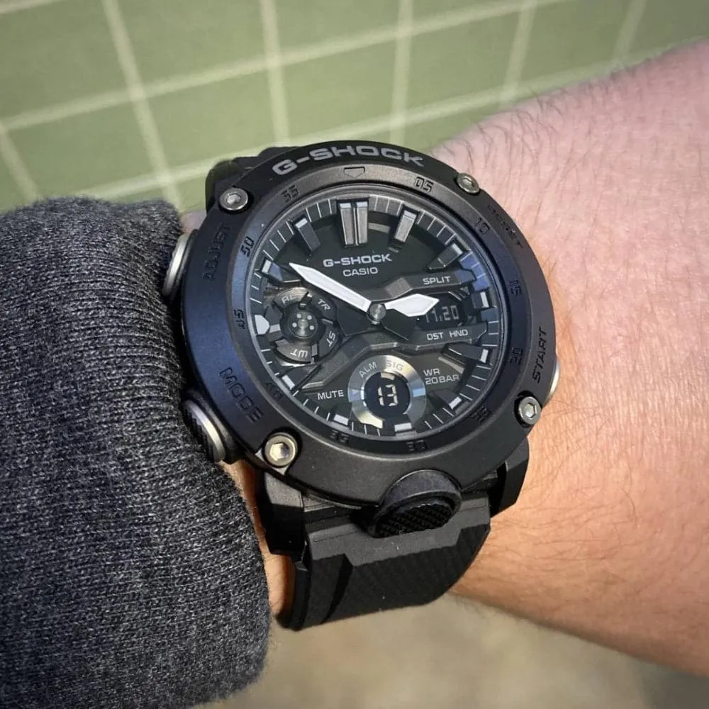 Casio G-Shock Black Dial Resin Strap Men Watch GA-2000S-1ADR-P