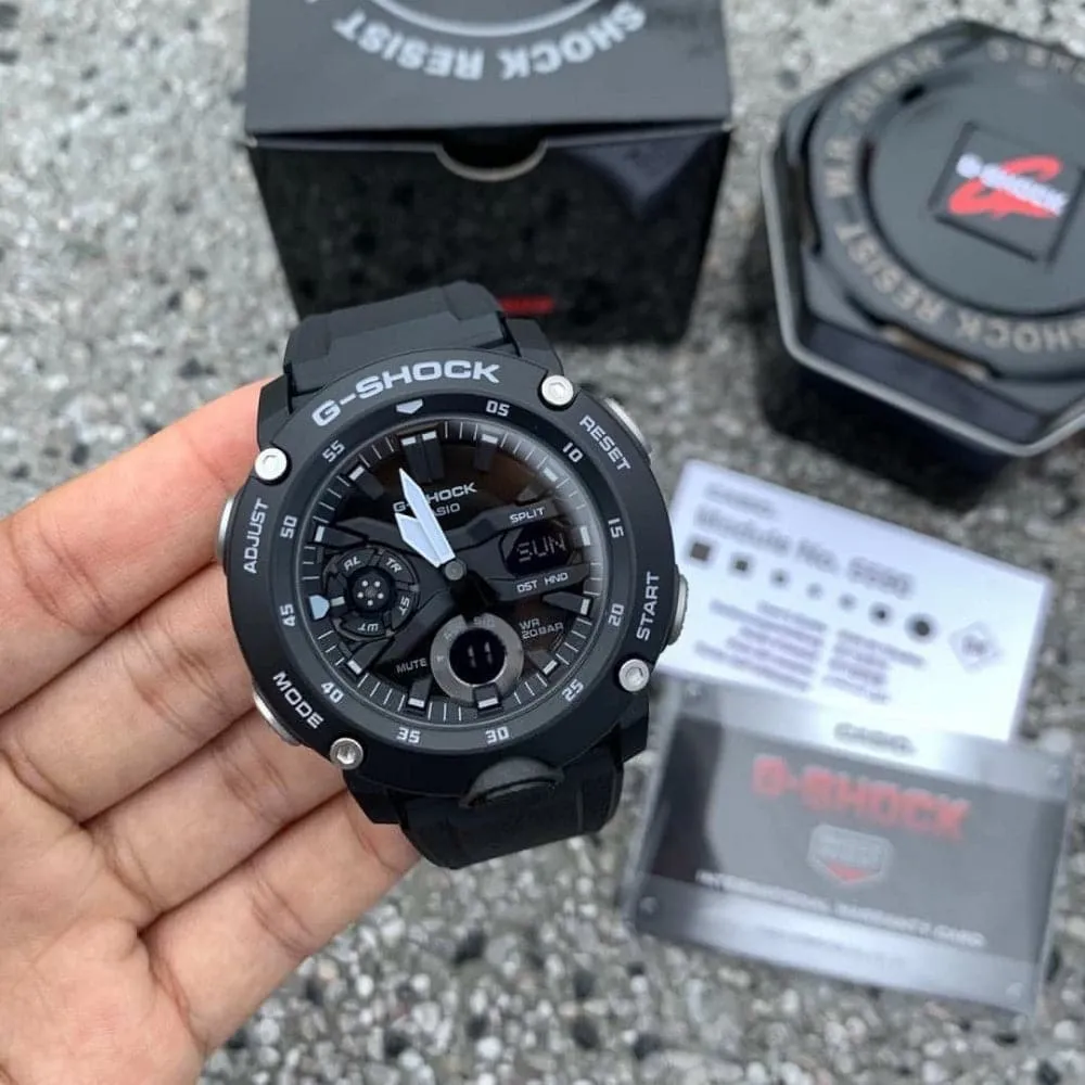 Casio G-Shock Black Dial Resin Strap Men Watch GA-2000S-1ADR-P