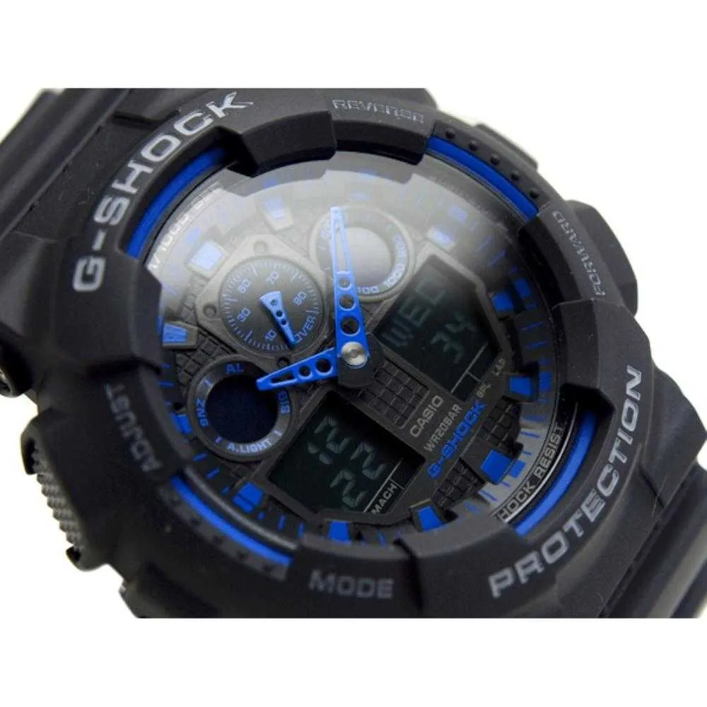 Casio G-Shock Black Resin Strap Men Watch GA-100-1A2DR-P