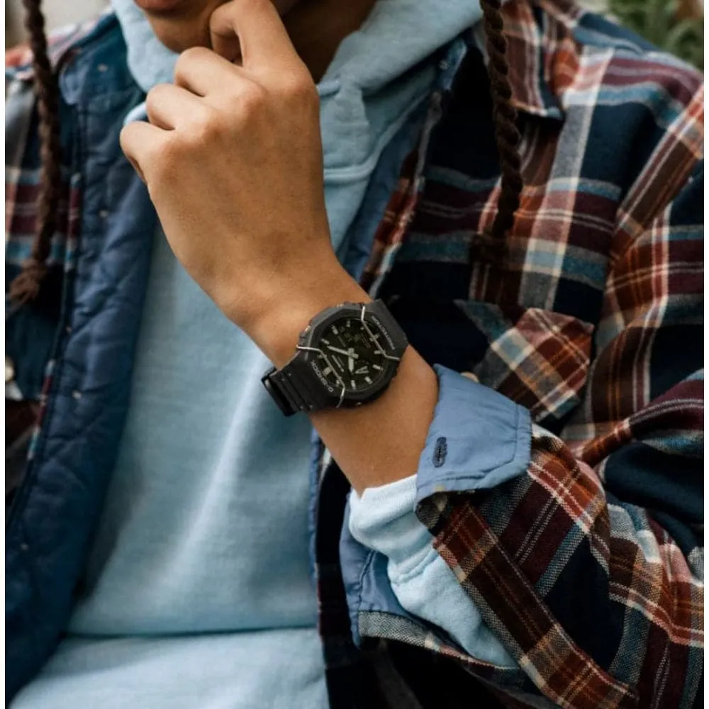 Casio G-Shock Black Resin Strap Men Watch GA-2100PTS-8ADR-P