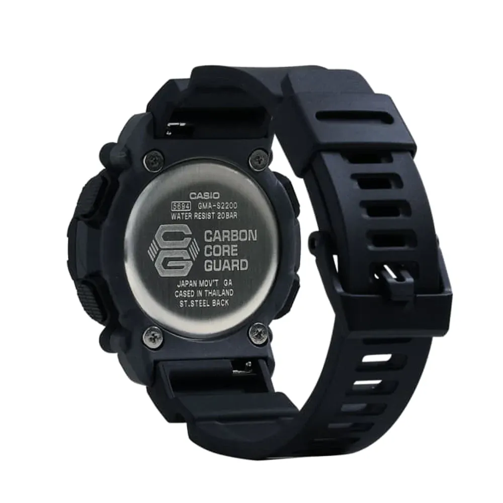 Casio G-Shock Black Resin Strap Men Watch GMA-S2200-1ADR-P