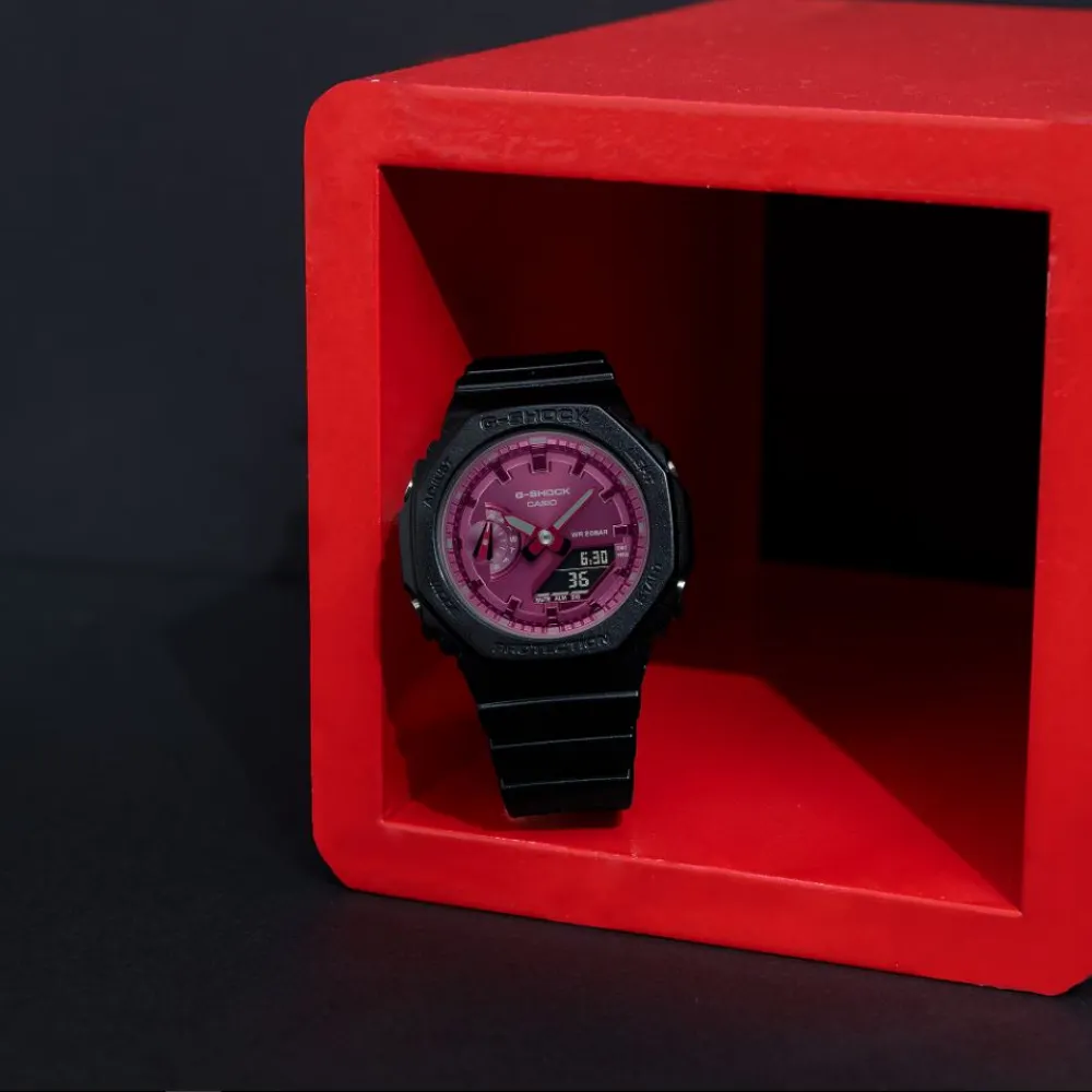 Casio G-Shock Black Resin Strap Women Watch GMA-S2100RB-1ADR-P
