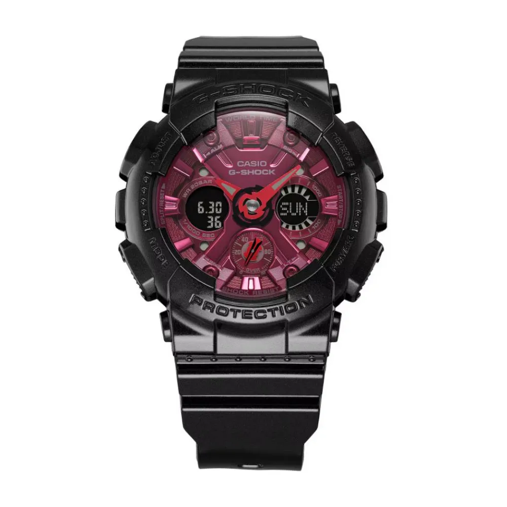 Casio G-Shock Chronograph Black Resin Strap Women Watch GMA-S120RB-1ADR-P