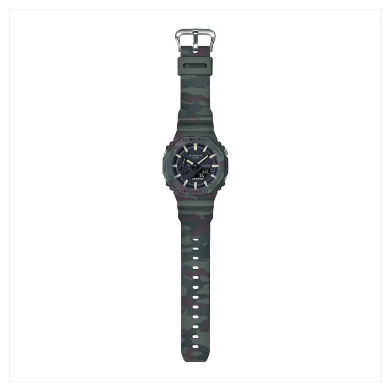 Casio G-Shock Digital Analog Black Dial Camouflage Resin Band  GAE-2100WE-3ADR-P