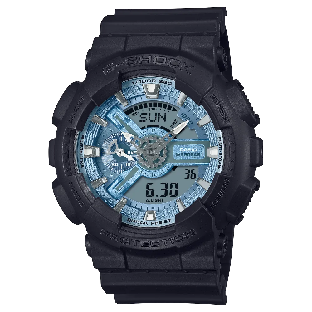 Casio G-Shock Digital-Analogue Black Resin Strap Men Watch GA-110CD-1A2DR-P