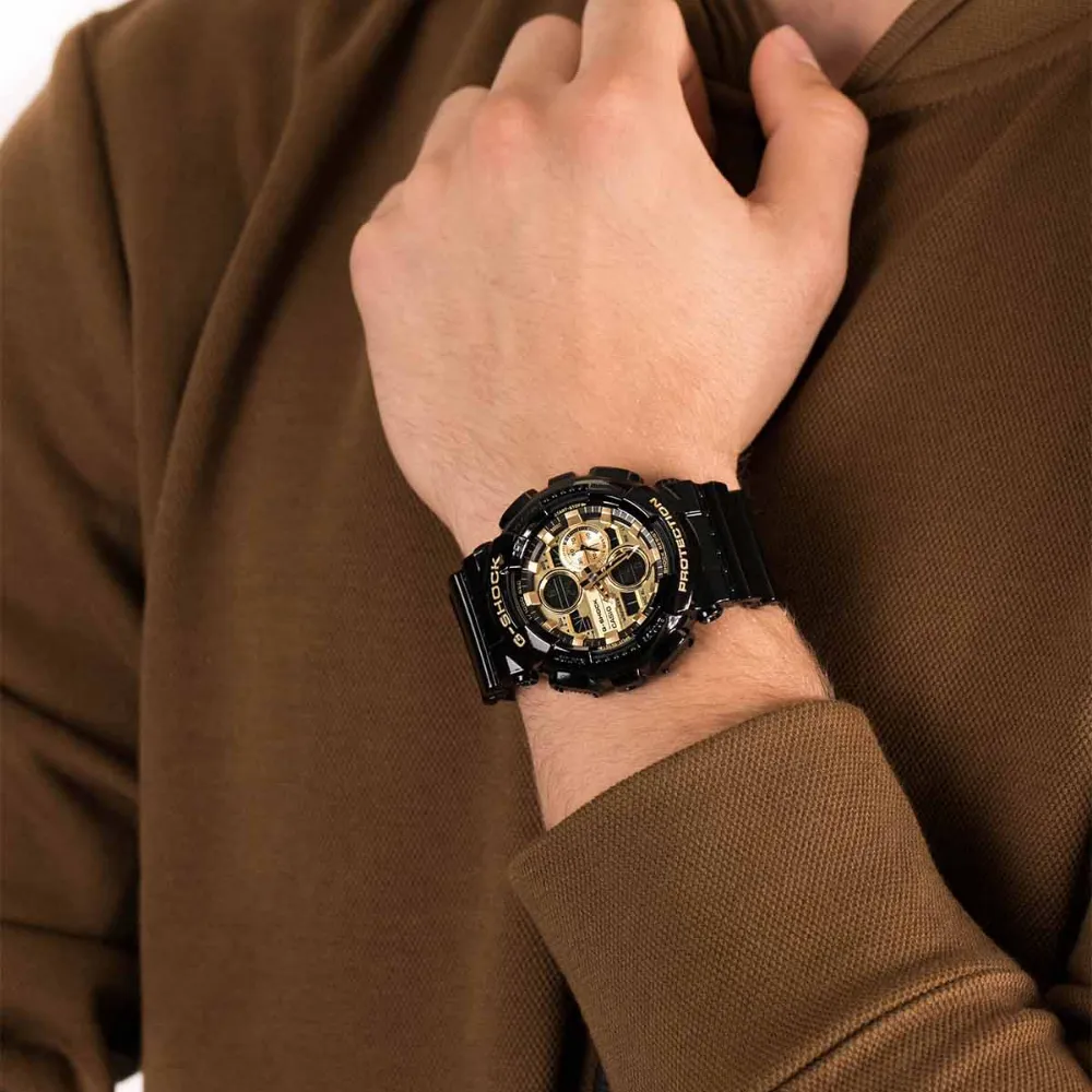 Casio G-Shock Digital-Analogue Black Resin Strap Men Watch GA-140GB-1A1DR-P
