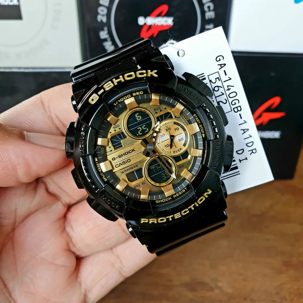 Casio G-Shock Digital-Analogue Black Resin Strap Men Watch GA-140GB-1A1DR-P