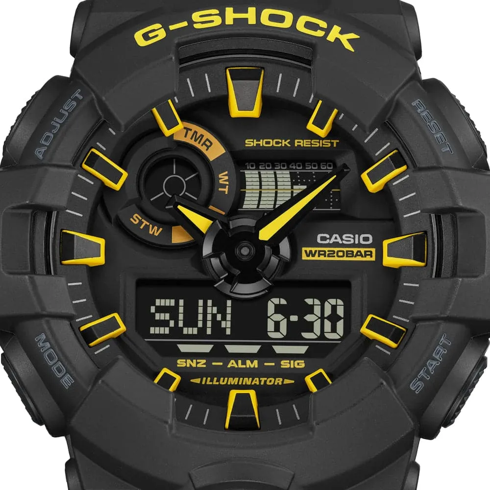 Casio G-Shock Digital-Analogue Black Resin Strap Men Watch GA-700CY-1ADR