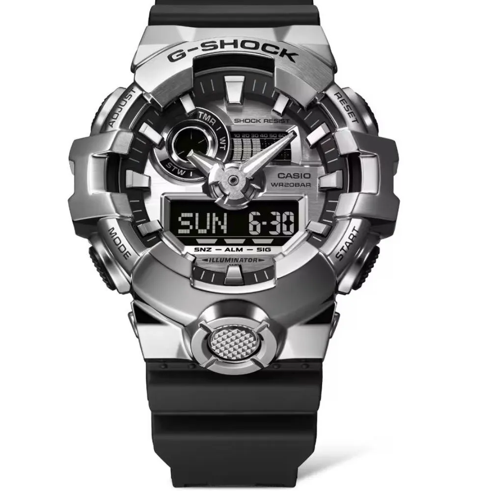 Casio G-Shock Digital-Analogue Black Resin Strap Men Watch GM-700-1ADR