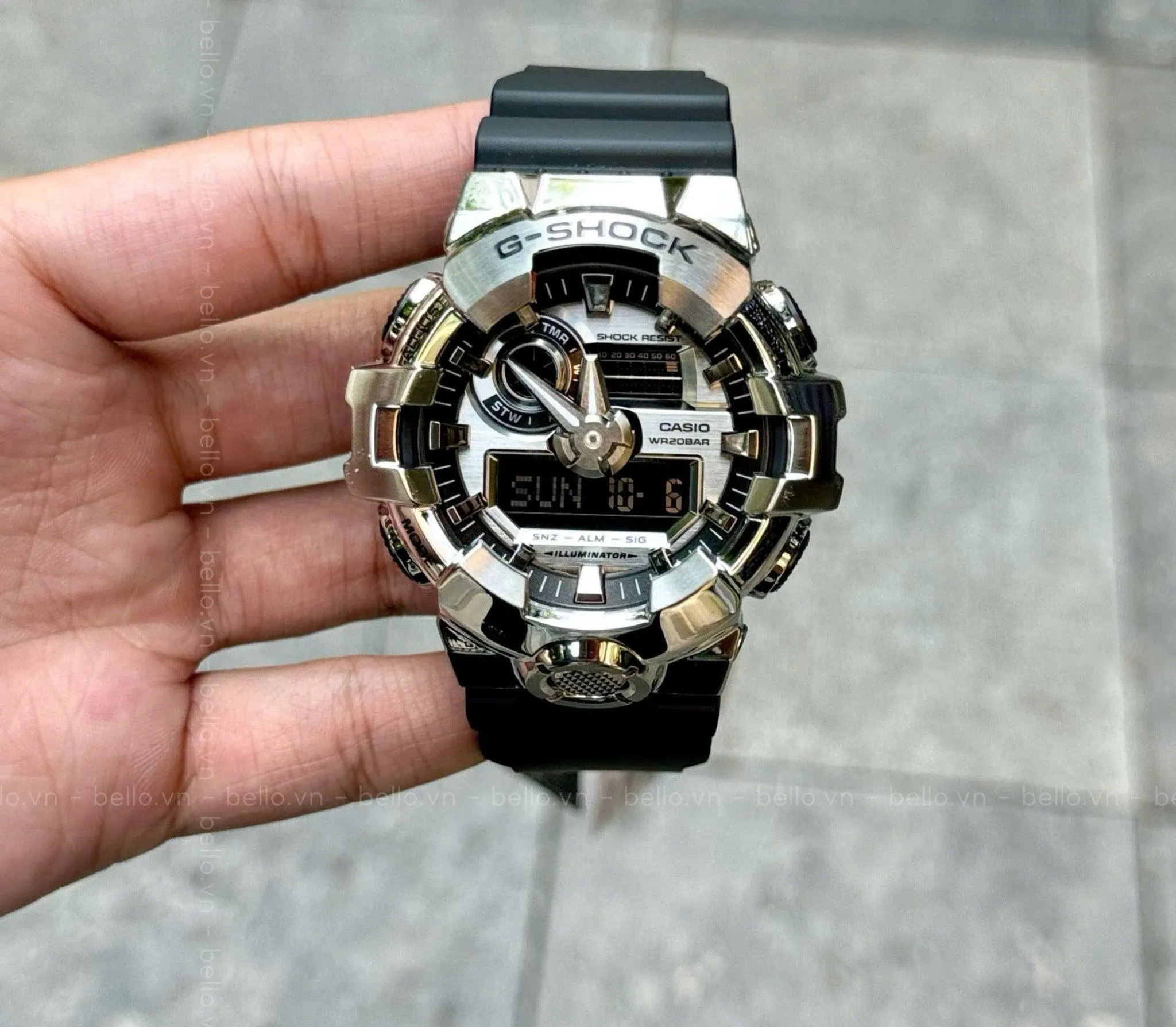 Casio G-Shock Digital-Analogue Black Resin Strap Men Watch GM-700-1ADR