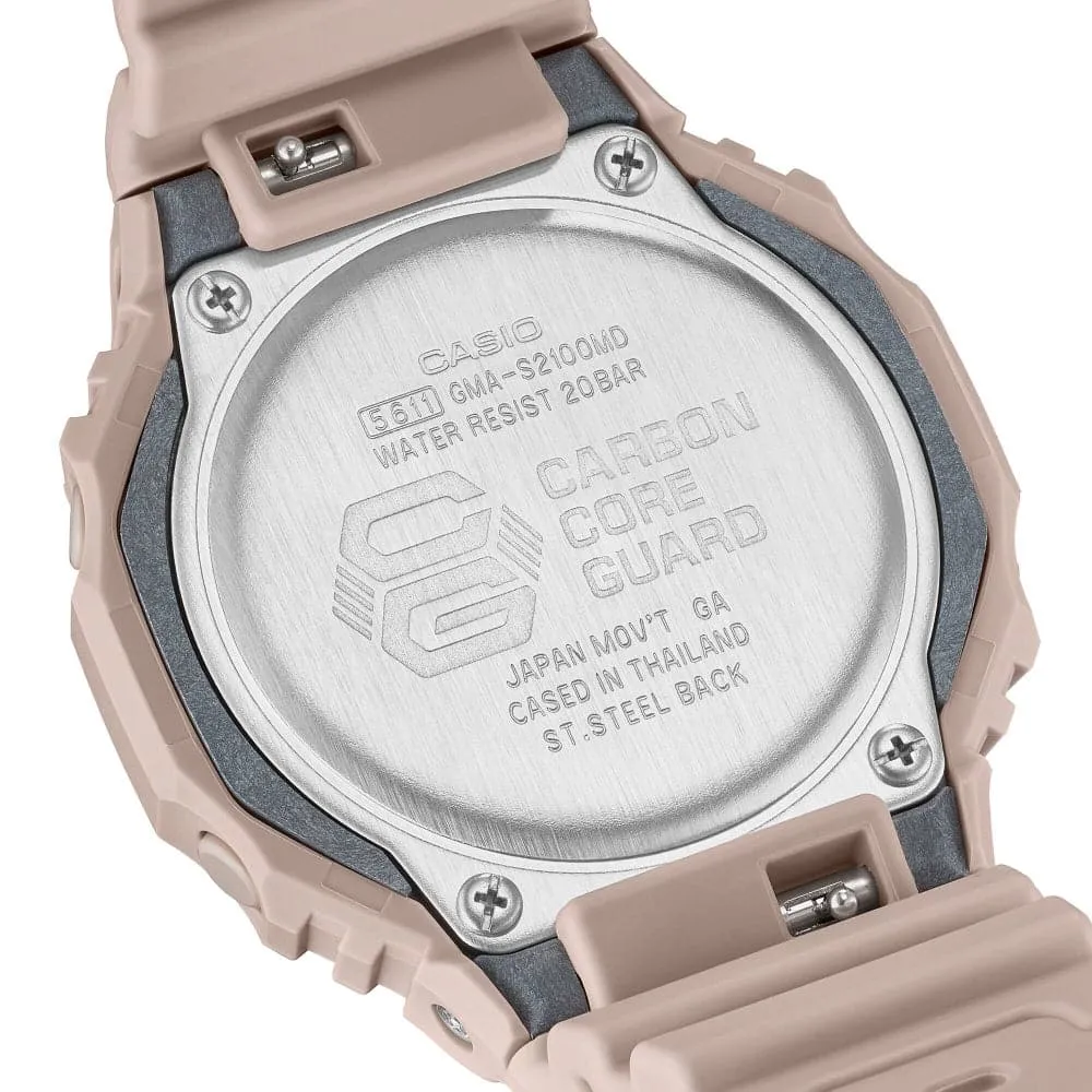 Casio G-Shock Digital-Analogue Rose Gold Resin Strap Men Watch GMA-S2100MD-4ADR-P