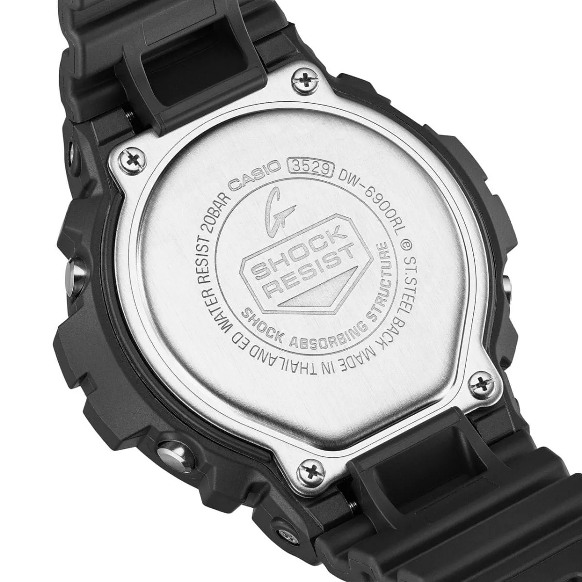 CASIO G-SHOCK DIGITAL BLACK AND RED WATCH DW-6900RL-1DR-P