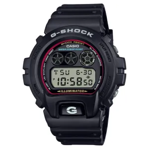 CASIO G-SHOCK DIGITAL BLACK AND RED WATCH DW-6900RL-1DR-P