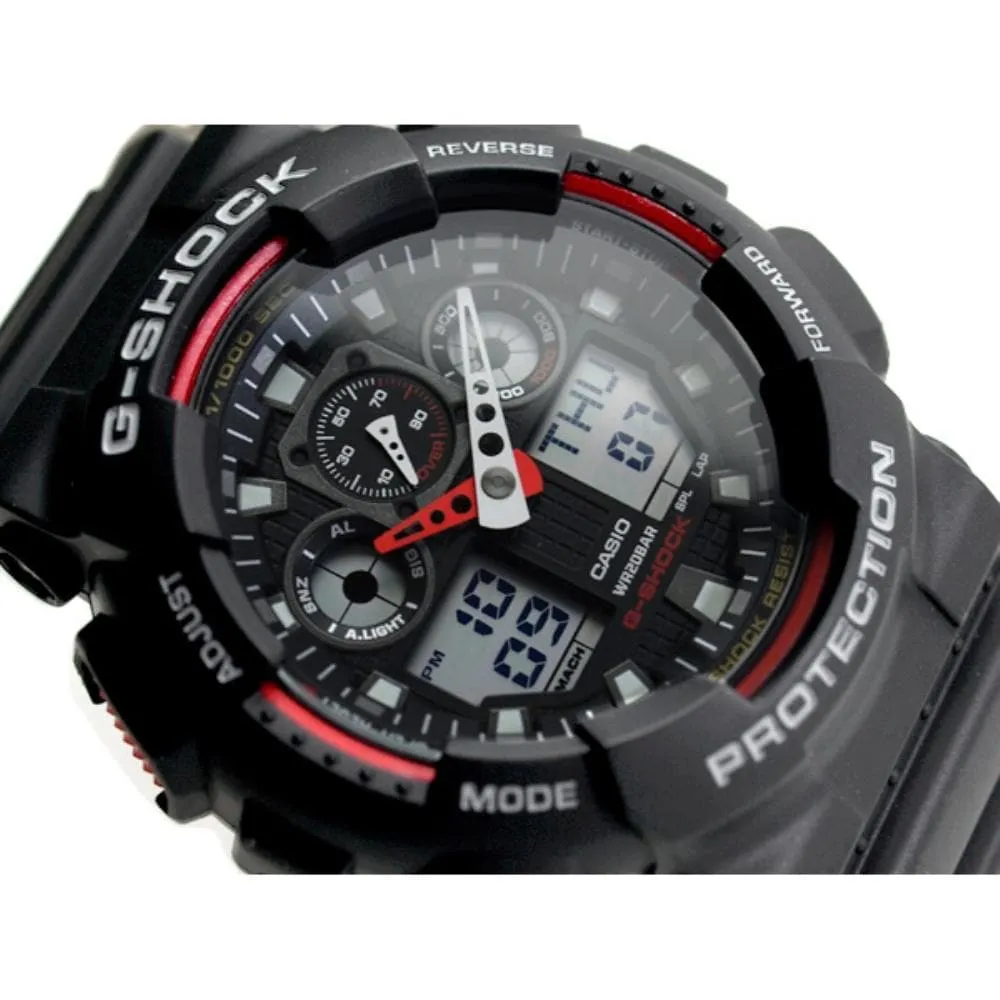 Casio G-Shock Digital Black Resin Strap Men Watch GA-100-1A4DR-P