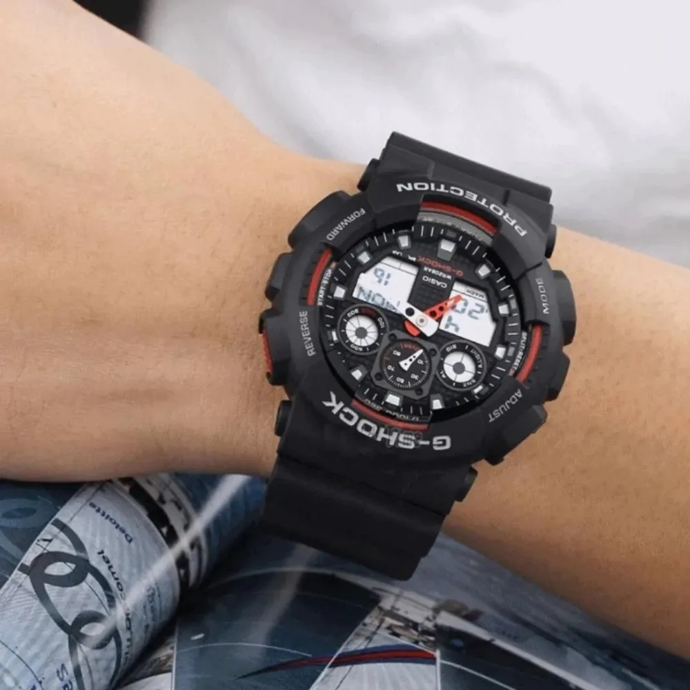 Casio G-Shock Digital Black Resin Strap Men Watch GA-100-1A4DR-P