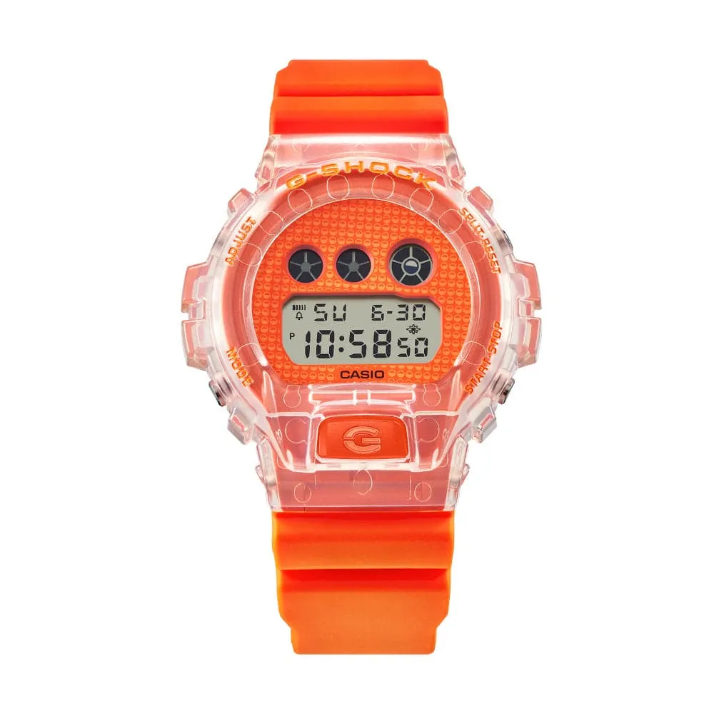 Casio G-Shock Digital Orange Resin Strap Unisex Watch DW-6900GL-4DR