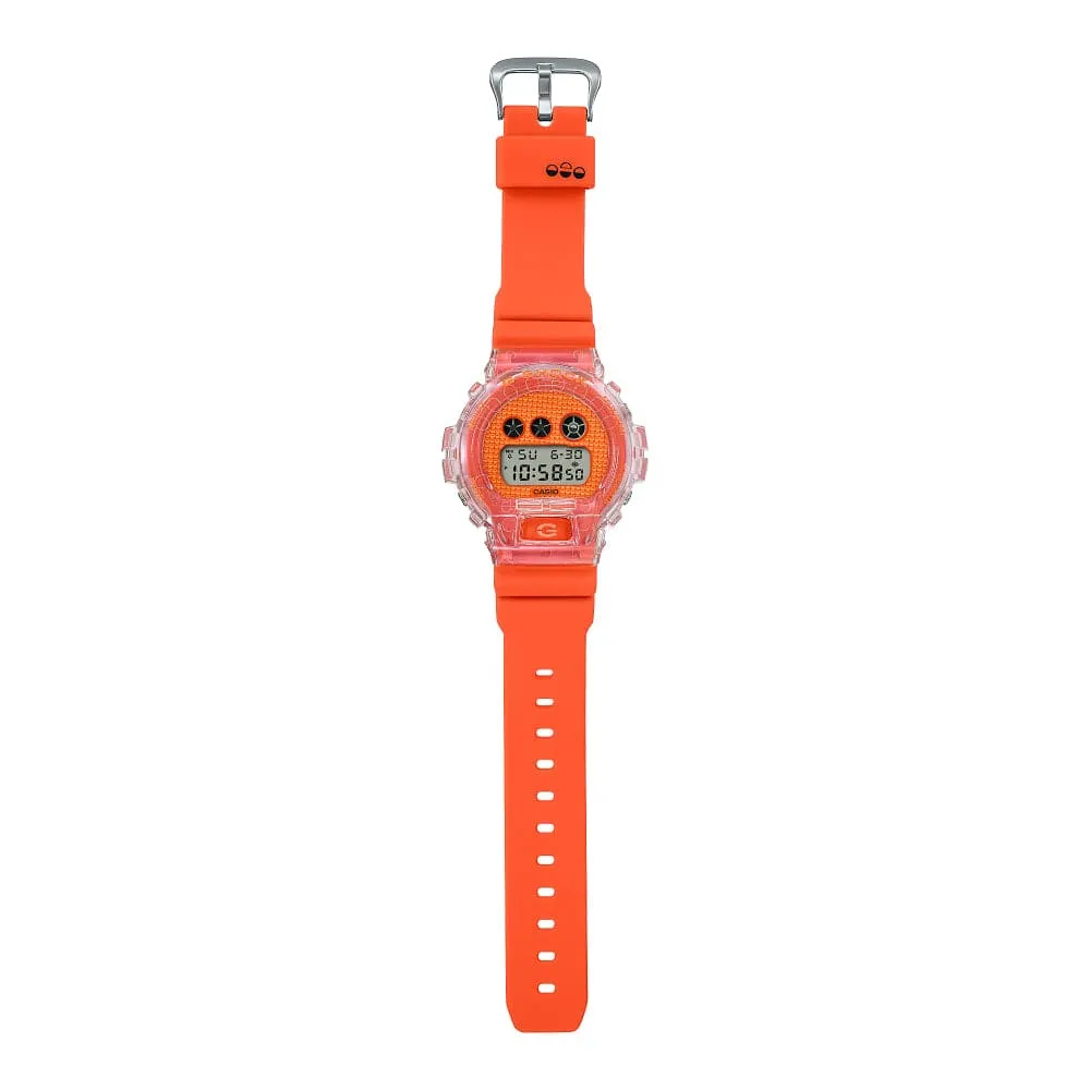 Casio G-Shock Digital Orange Resin Strap Unisex Watch DW-6900GL-4DR